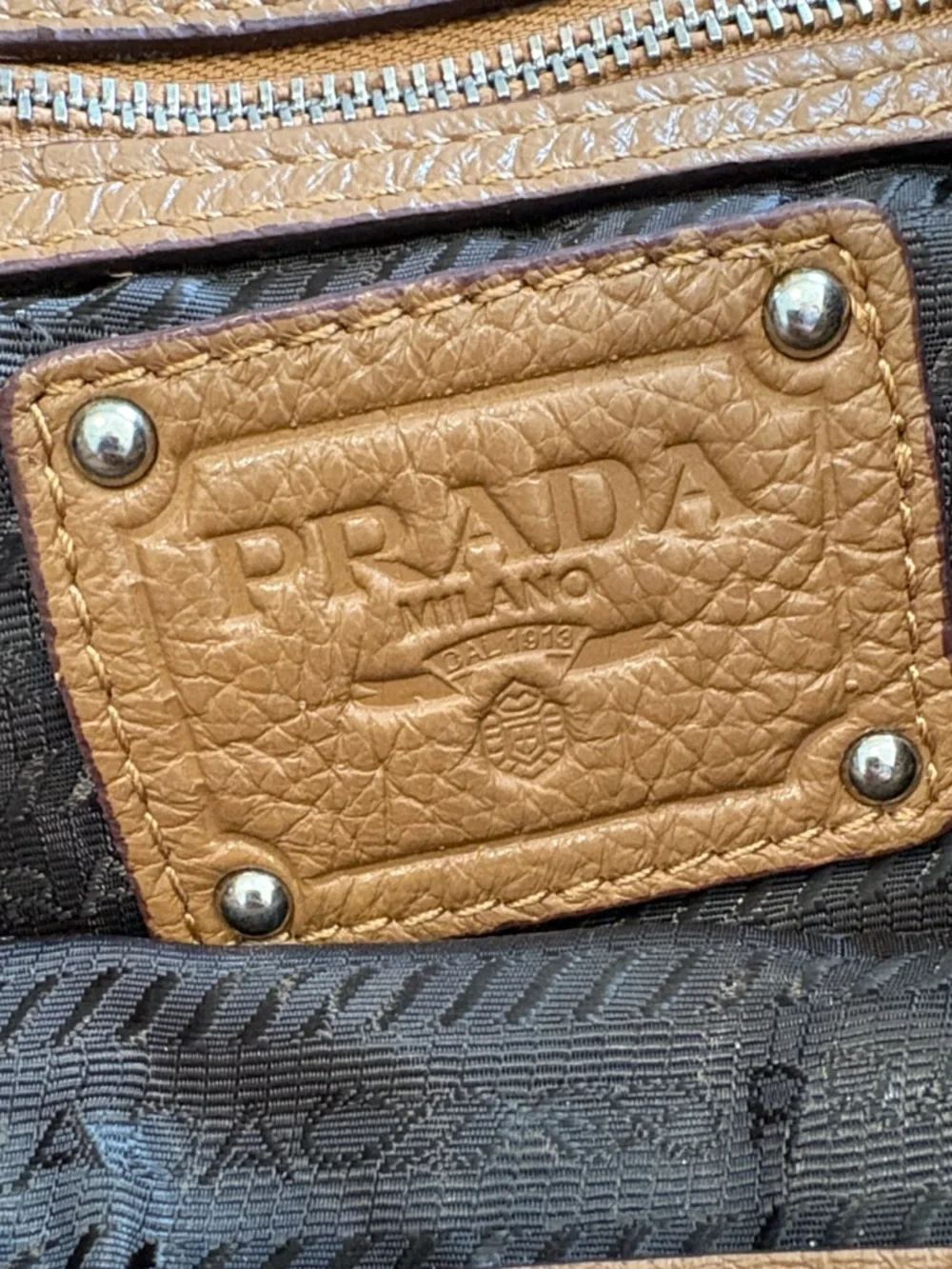 Prada Vitello Leather Tote Bag with Strap - Picture 8 of 13